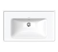 Duravit D-Neo lavabo pour meuble 23678000601 80cm, wondergliss blanc, sans trou pour robinet, avec trop-plein
