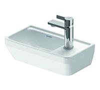 Duravit D-Neo lave-mains 07394000411 40x22cm, vasque à gauche, sans trop-plein, avec banc à trou pour robinetterie, avec trou pour robinetterie, à droite, blanc WonderGliss