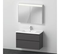Duravit D-Neo Ensemble de meubles de salle de bains, avec armoire de toilette, DE011704949,