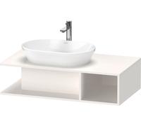 Duravit D-Neo Meuble sous-lavabo en console suspendu, 1000x260x550mm, 1 compartiment ouvert sur le côté droite, DE492902222, Couleur: Décor blanc brillant
