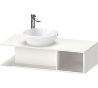 Duravit D-Neo, meuble sous-lavabo mural Compact, largeur 1000 x profondeur 480mm, 1x compartiment ouvert sur le côté droit, DE491902222, Couleur: Décor blanc brillant