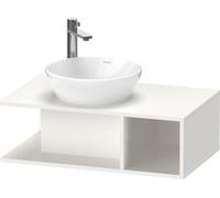 Duravit D-Neo, meuble sous-lavabo mural Compact, largeur 800 x profondeur 480mm, 1x compartiment ouvert sur le côté droit, DE491802222, Couleur: Décor blanc brillant