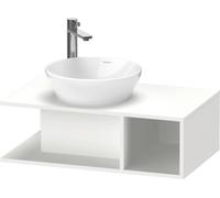 Duravit D-Neo, meuble sous-lavabo mural Compact, largeur 800 x profondeur 480mm, 1x compartiment ouvert sur le côté droit, DE491801818, Couleur: Décor blanc mat