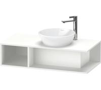 Duravit D-Neo, meuble sous-lavabo mural, largeur 1000 x profondeur 480mm, 1x compartiment ouvert sur le côté gauche, DE493901818, Couleur: Décor blanc mat