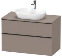 Duravit D-Neo, meuble sous-lavabo mural, largeur 1000 x profondeur 550mm, 2x tiroirs, avec poignée, DE496804343, Couleur: Décor basalte mat