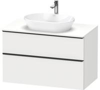 Duravit D-Neo, meuble sous-lavabo mural, largeur 1000 x profondeur 550mm, 2x tiroirs, avec poignée, DE496801818, Couleur: Décor blanc mat