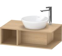 Duravit D-Neo, meuble sous-lavabo mural, largeur 800 x profondeur 480mm, 1x compartiment ouvert sur le côté gauche, DE493803030, Couleur: Chêne nature