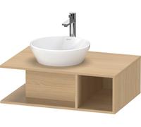 Duravit D-Neo, meuble sous-lavabo mural, largeur 800 x profondeur 550mm, 1x compartiment ouvert sur le côté droit, DE492803030, Couleur: Chêne nature