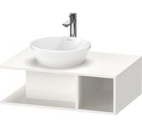 Duravit D-Neo, meuble sous-lavabo mural, largeur 800 x profondeur 550mm, 1x compartiment ouvert sur le côté droit, DE492802222, Couleur: Décor blanc brillant