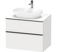 Duravit D-Neo, meuble sous-lavabo mural, largeur 800 x profondeur 550mm, 2x tiroirs, avec poignée, DE496701818, Couleur: Décor blanc mat