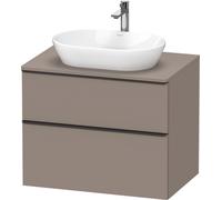 Duravit D-Neo, meuble sous-lavabo mural, largeur 800 x profondeur 550mm, 2x tiroirs, avec poignée, DE496704343, Couleur: Décor basalte mat