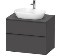 Duravit D-Neo, meuble sous-lavabo mural, largeur 800 x profondeur 550mm, 2x tiroirs, avec poignée, DE496704949, Couleur: Décor graphite mat