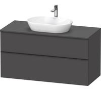 Duravit D-Neo, meuble sous-lavabo suspendu, largeur 1200 x profondeur 550mm, 2x tiroirs, avec poignée, DE496904949, Couleur: Décor graphite mat