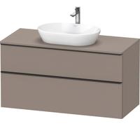 Duravit D-Neo, meuble sous-lavabo suspendu, largeur 1200 x profondeur 550mm, 2x tiroirs, avec poignée, DE496904343, Couleur: Décor basalte mat