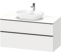 Duravit D-Neo, meuble sous-lavabo suspendu, largeur 1200 x profondeur 550mm, 2x tiroirs, avec poignée, DE496901818, Couleur: Décor blanc mat