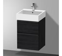 Duravit D-Neo bâti-support lavabo suspendu, 484x625x442mm, 1 tiroir, avec poignée diamant noir, DE43700BD160000, Couleur: Décor chêne noir mat