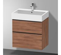 Duravit D-Neo bâti-support lavabo suspendu, 684x625x442mm, 1 tiroir, avec poignée diamant noir, DE43720BD790000, Couleur: Décor noyer mat