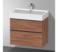 Duravit D-Neo bâti-support lavabo suspendu,784x625x442mm, 1 tiroir, avec poignée diamant noir, DE43730BD790000, Couleur: Décor noyer mat