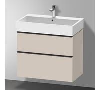 Duravit D-Neo bâti-support lavabo suspendu,784x625x442mm, 1 tiroir, avec poignée diamant noir, DE43730BD910000, Couleur: DÃ©cor taupe mat