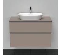 Duravit D-Neo meuble sous-vasque DE496804343 100 x 55 cm, Basalt Matt , suspendu, 2 tiroirs, plaque console 2000