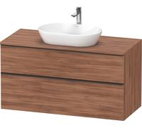 Duravit D-Neo Meuble sous-vasque sur console suspendu, 1200x664x550mm, 1 tiroir, avec poignée noir diamant, DE49690BD790000, Couleur: Décor noyer