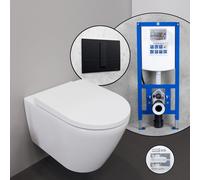 Duravit D-Neo Pack complet cuvette suspendue et bâti-support neeos,, 2577092000+16791BM#SET,