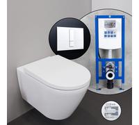 Duravit D-Neo Pack complet cuvette suspendue et bâti-support neeos,, 45770900A1+16791WH#SET,