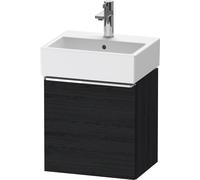 Duravit D-Neo, sous-lavabo en console suspendu, 434x440x322mm, 1 porte, charnières à gauche, avec poignée chromée, DE4217L10160000, Couleur: Décor chêne noir mat