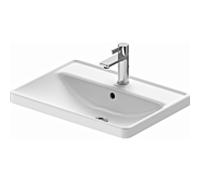 Duravit Lavabo D-Neo 0357600027 60x43,5cm à poser, trou et plage robinetterie, trop-plein, blanc