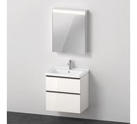 Duravit D-Neo Vasque avec meuble bas et armoire de toilette, DE0115R2222,