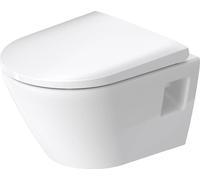 Duravit D-Neo WC suspendu Compact, chasse deau basse, sortie horizontale, sans rebord, 370x480x400mm, 2587092000, Couleur: blanc