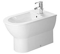 Duravit Darling Nouveau support Bidet 22511000001 avec trou pour robinetterie, avec trop-plein, blanc, wondergliss