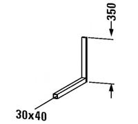 Duravit Delos Support de fixation angle 9963, 40x498mm, DL996300000