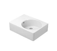 Duravit Lavabo mural Scola 0685600000 61,5 x 46 cm Blanc brillant vasque à droite avec trop-plein