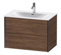 Duravit Durait XViu 4134 Meuble sous-lavabo suspendu, 2 tiroirs, pour lavabo Viu 234483, 810x480 mm, XV41340B221, Couleur: noir mat/noyer foncé