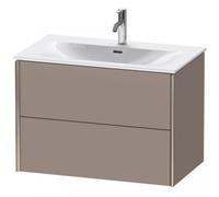 XViu Duravit vasque XV41340B143 81 x 55,7 x 48 cm, basalte mat, 2 tiroirs, champagne mat