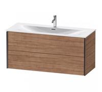 Duravit Durait XViu 4136 Meuble sous-lavabo suspendu, 2 tiroirs, pour lavabo Viu 234412, 1210x480 mm, XV41360B273, Couleur: noir mat/tess. cerisier