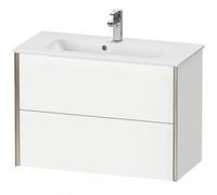 Duravit Durait XViu 4179 Meuble sous-lavabo suspendu, 2 tiroirs, pour lavabo ME by Starck 234283, 810x390 mm, XV41790B179, Couleur: champagne mat/noix de Grenoble naturel