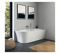 Duravit Baignoire d'angle DuraSenja 170x80 cm Blanc coin droit avec tablier 700581000000000