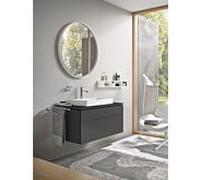 Duravit DuraSquare Aufsatzbecken weiss mit L-Cube Konsolenwaschtischunterbau 102 x 55 cm graphit matt