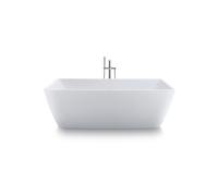 Duravit DuraSquare Baignoire en pose libre, 2 pentes de dos, avec garniture d'écoulement, 1850x850mm, blanc mat, 700430000000000