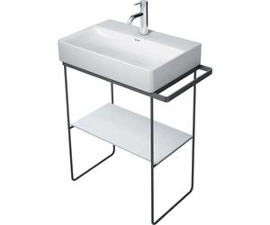 Duravit DuraSquare console en métal 66,5x45,1cm, pour lavabo 235660, porte-serviettes, debout au sol, 0031134600, Couleur: Noir Mat