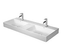Duravit DuraSquare meuble double vasque sablé 23531200791 120 x 47 cm, sans trop-plein, avec plage de robinetterie, sans trou pour robinetterie, blanc WonderGliss