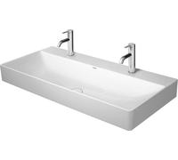 Duravit Lavabo DuraSquare 2353100043 – 100×47 cm, 2 trous pour robinetterie, sans trop-plein – Blanc