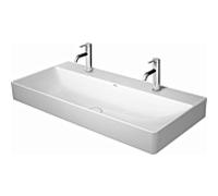 Duravit DuraSquare lavabo 23531000701 wondergliss blanc, 100x47cm, sans trou pour robinet
