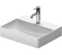 Duravit DuraSquare vasque 2356500071 50x40cm, sans trop-plein, avec plage de robinetterie, sol, trou robinetterie 2000 blanc