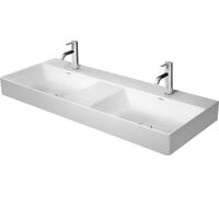 DURAVIT DuraSquare - Lavabo double pour console 1200x470mm sans trous de robinetterie sans trop-plein blanc avec WonderGliss