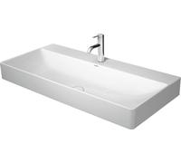 Duravit DuraSquare lavabo pour meuble, 100x47cm, 1 trou pour robinet, sans trop-plein, dessous poncé et émaillé, 2353100071, Couleur: Blanc