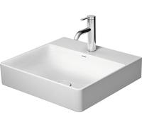 Duravit DuraSquare meuble vasque poncé 23535000711 50x47cm, sans trop-plein, avec 2000 robinetterie, trou robinetterie blanc WonderGliss