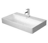 Duravit DuraSquare lavabo pour meuble, 80x47cm, sans trou pour robinet, sans trop-plein, dessous poncé et émaillé, 2353800079, Couleur: Blanc